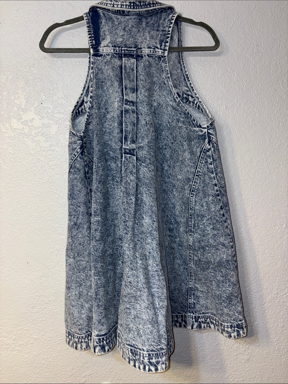 Free People Acid-Wash Denim Vest in Light Blue - Picture 7 of 7